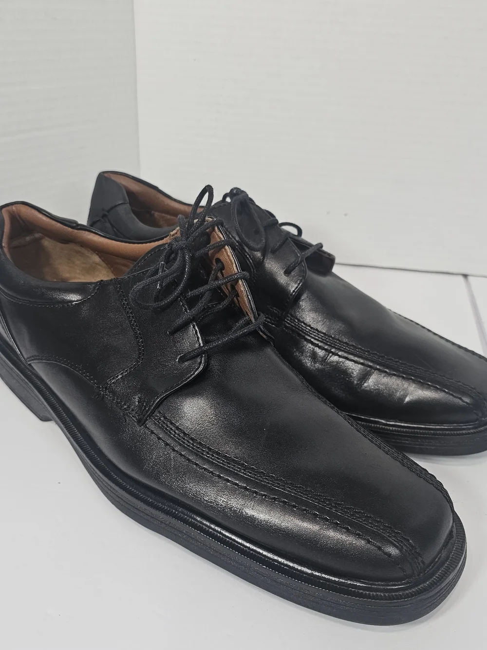 Johnston & Murphy Black  Lace-Up Dress Shoes Mens Sz 9